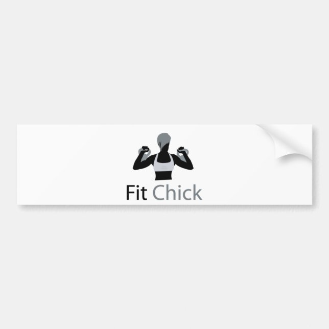 Geeignetes Küken mit Kettlebells Autoaufkleber (Vorne)
