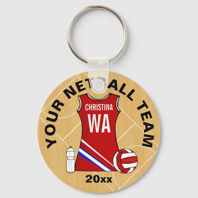 Geeignetes Netball Schlüsselanhänger (Vorderseite)