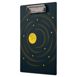 Geek Abstrakt Stars und Mond Klemmbrett