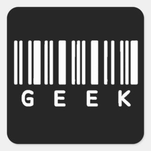 Geek Barcode Quadratischer Aufkleber