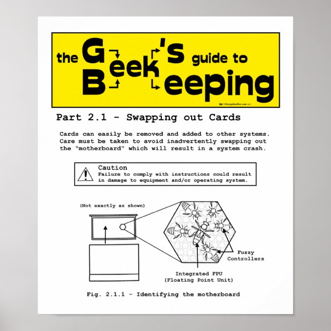 Geek Beekeeping (Swapping Cards) - 12 x 14 Poster (Vorne)