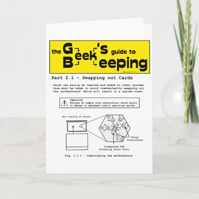 Geek Beekeeping (Swapping Cards) - Grußkarten Karte (Vorderseite)