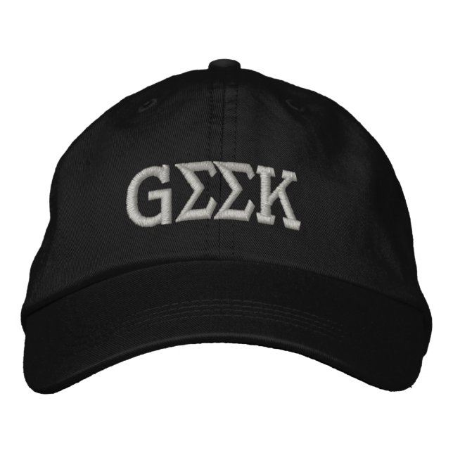 Geek Bestickte Baseballkappe (Vorderseite)
