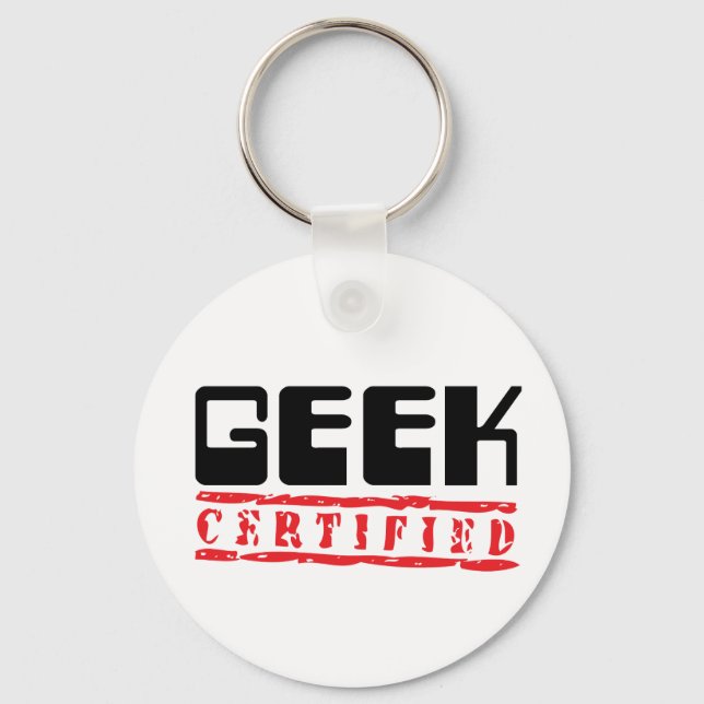 Geek Certified Schlüsselanhänger (Vorderseite)