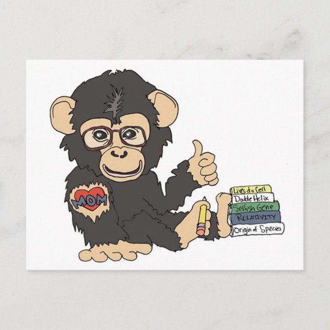 Geek Chimp Postkarte (Vorderseite)