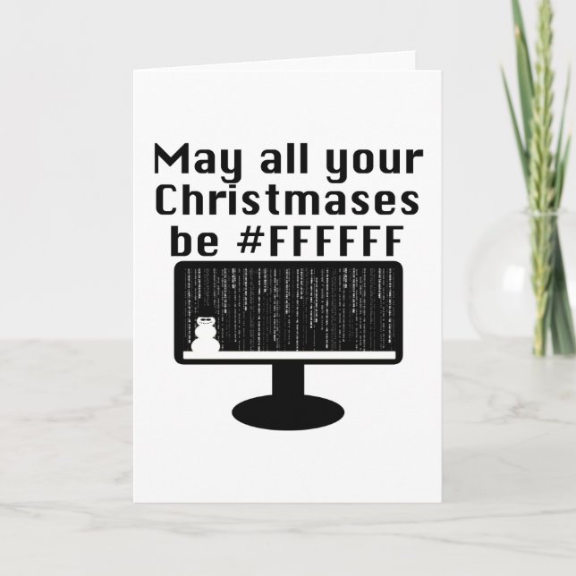 Geek Christmas Card Feiertagskarte (Vorderseite)