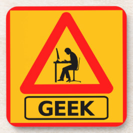Geek Computer Nerd Working Desk Getränkeuntersetzer