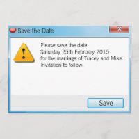 Geek-Fehlermeldung Save the Date Einladung Blau