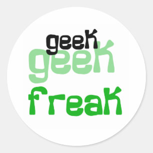 Geek Freak Runder Aufkleber