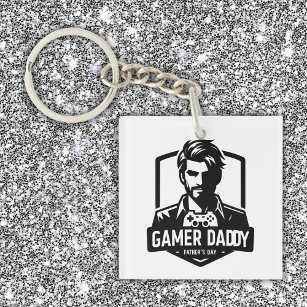 Geek Gamer Vater Happy Vatertag   Schlüsselanhänger