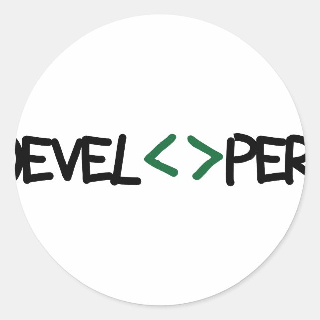 Geek / Gaming Runder Aufkleber (Vorderseite)