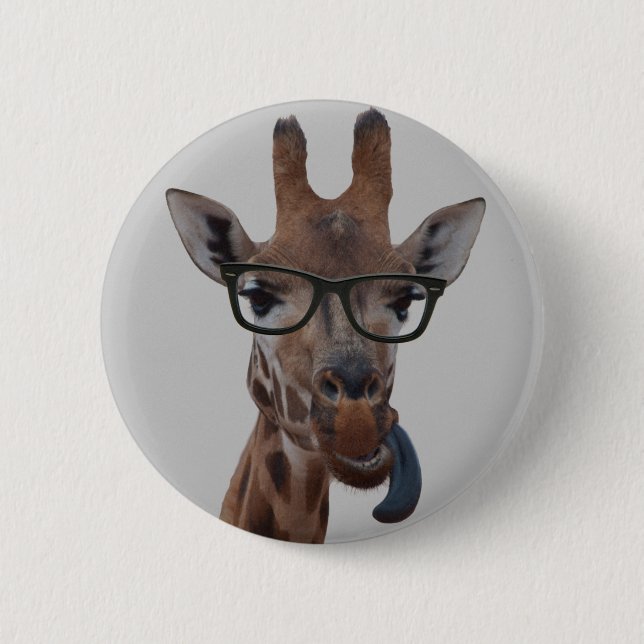 Geek Giraffe Button (Vorderseite)