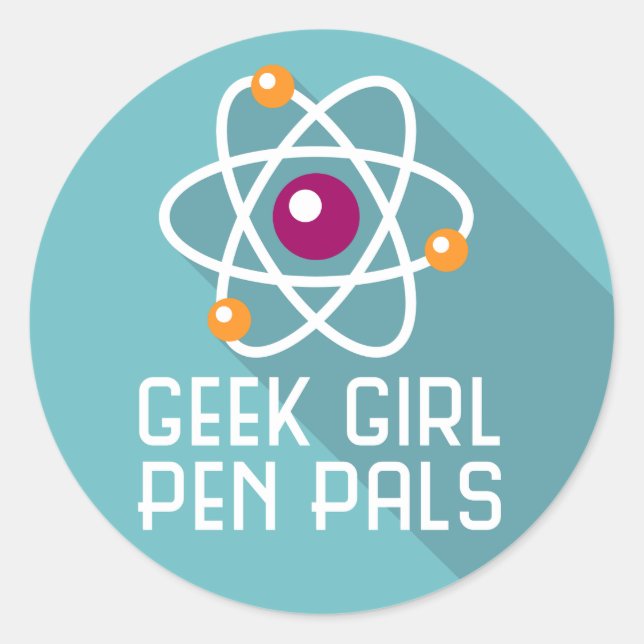 Geek Girl Pen Pals "Atom" Sticker (Vorderseite)