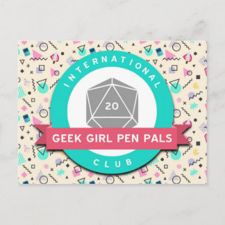 Geek Girl Pen Pals Logo Postkarte