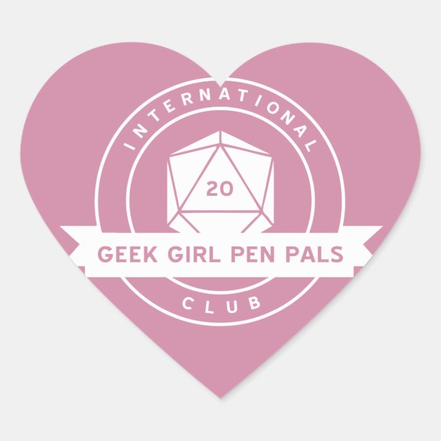 Geek Girl Pen Pals Valentine's Stickers (Vorderseite)