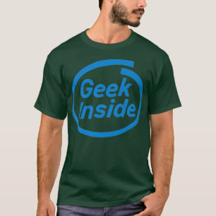 Geek Inside lustige Computer linux Nerd Comic T-Shirt