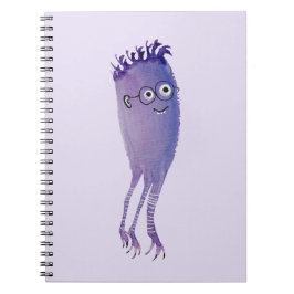 Geek Jellyfish Funny Monster mit Brille Watercol Notizblock
