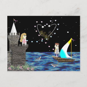 Geek Liebe Old Game School Postkarte