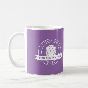 Geek-Mädchen-Brieffreund-lila Tasse