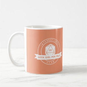 Geek-Mädchen-Brieffreund-Orangen-Tasse Kaffeetasse