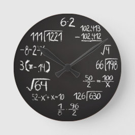 Geek Math Wall Clock Runde Wanduhr