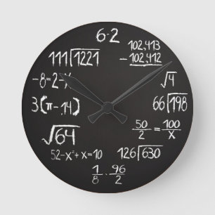 Geek Math Wall Clock Runde Wanduhr
