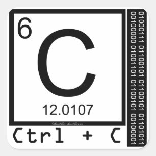 Geek mir! Carbon Copy Quadratischer Aufkleber