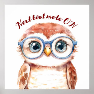 Geek Nerd Bird Poster