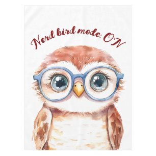Geek Nerd Bird Tischdecke