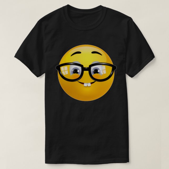 Geek Nerd emoji T-Shirt (Design vorne)