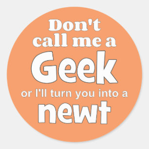 Geek newt wf runder aufkleber