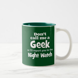 Geek Night Watch wf Zweifarbige Tasse