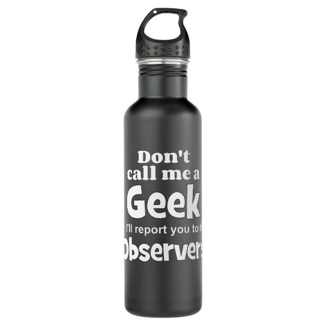 Geek Observers wf Edelstahlflasche (Vorderseite)