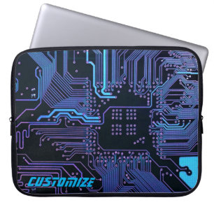 Geek Out Custom PCB Blue Electronic Circuit Board Laptopschutzhülle