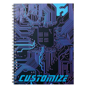 Geek Out Custom PCB Blue Electronic Circuit Board Notizblock