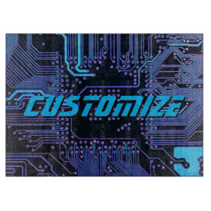 Geek Out Custom PCB Blue Electronic Circuit Board Schneidebrett