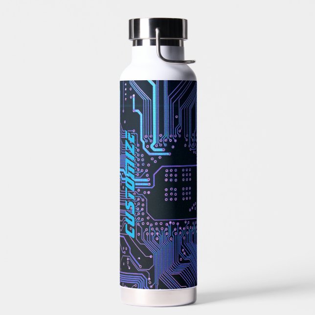 Geek Out Custom PCB Blue Electronic Circuit Board Trinkflasche (Links)