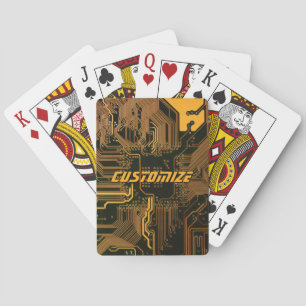 Geek Out Custom PCB Orange Circuit Board Spielkarten