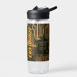 Geek Out Custom PCB Orange Circuit Board Trinkflasche
