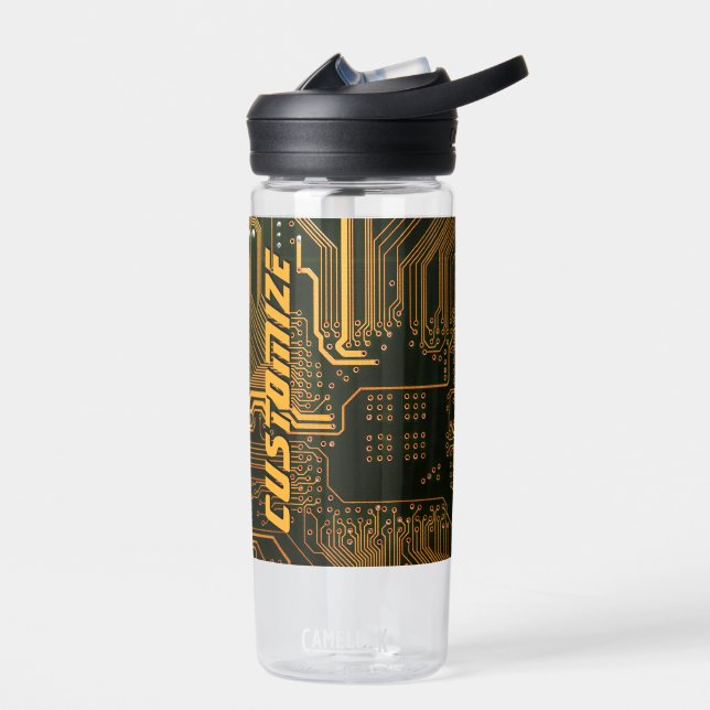 Geek Out Custom PCB Orange Circuit Board Trinkflasche (Links)