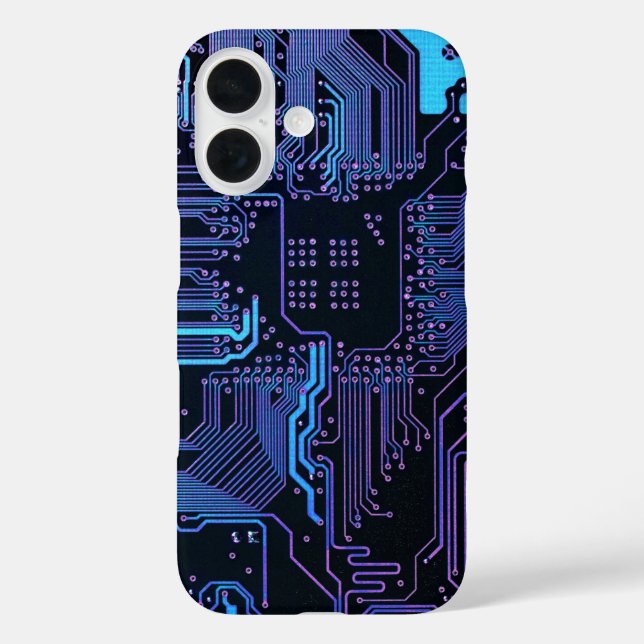 Geek Out Nerd PCB Blue Electronic Circuit Board Case-Mate iPhone Hülle (Rückseite)