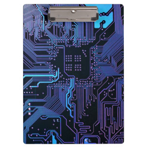 Geek Out Nerd PCB Blue Electronic Circuit Board Klemmbrett