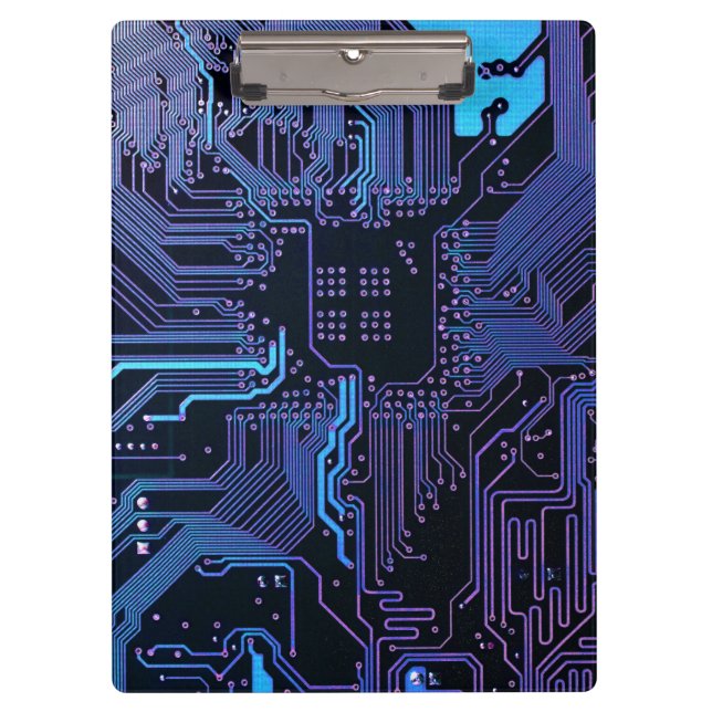 Geek Out Nerd PCB Blue Electronic Circuit Board Klemmbrett (Vorderseite)