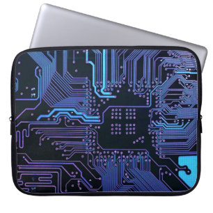 Geek Out Nerd PCB Blue Electronic Circuit Board Laptopschutzhülle