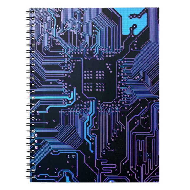 Geek Out Nerd PCB Blue Electronic Circuit Board Notizblock (Vorderseite)