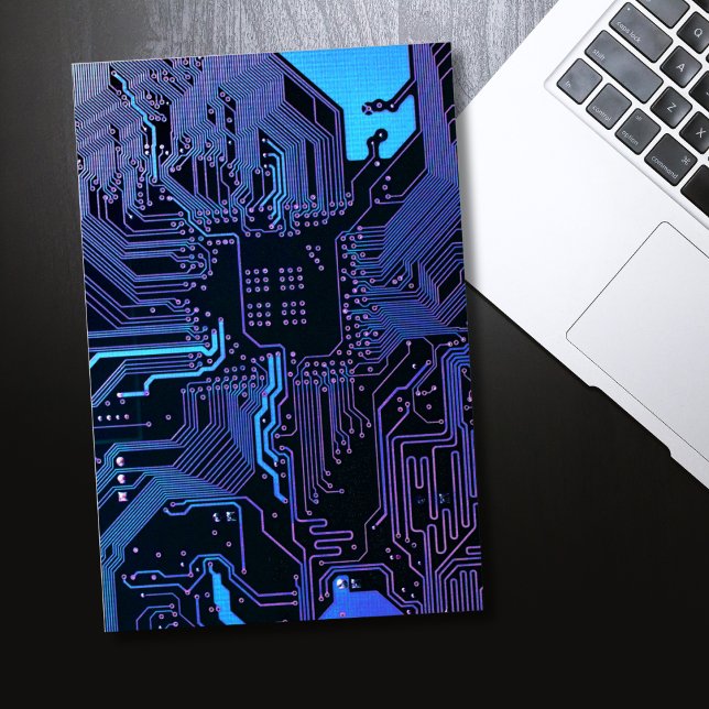 Geek Out Nerd PCB Blue Electronic Circuit Board Poster (Von Creator hochgeladen)