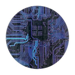 Geek Out Nerd PCB Blue Electronic Circuit Board Schneidebrett