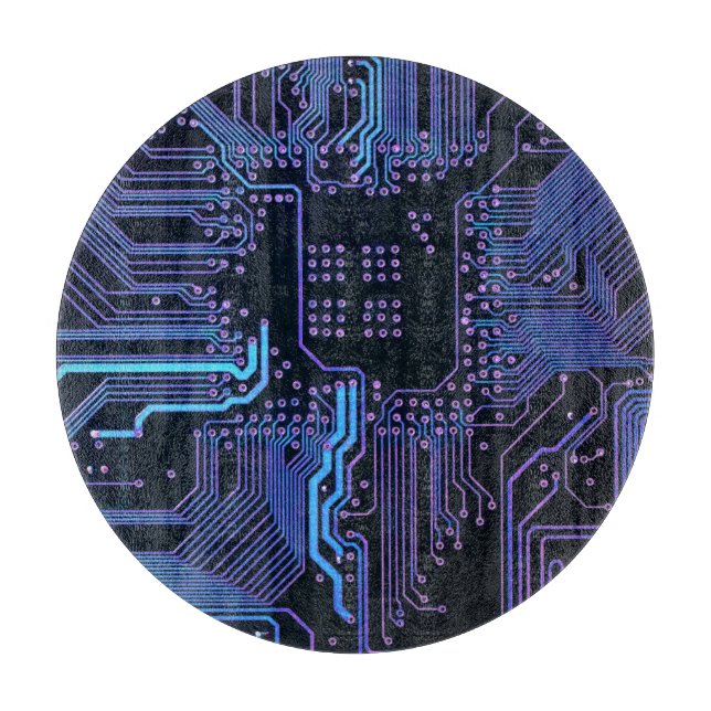 Geek Out Nerd PCB Blue Electronic Circuit Board Schneidebrett (Vorderseite)