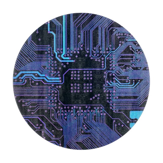Geek Out Nerd PCB Blue Electronic Circuit Board Schneidebrett (Vorderseite)