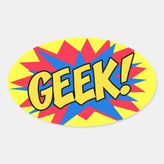 GEEK OVALER AUFKLEBER (Vorderseite)